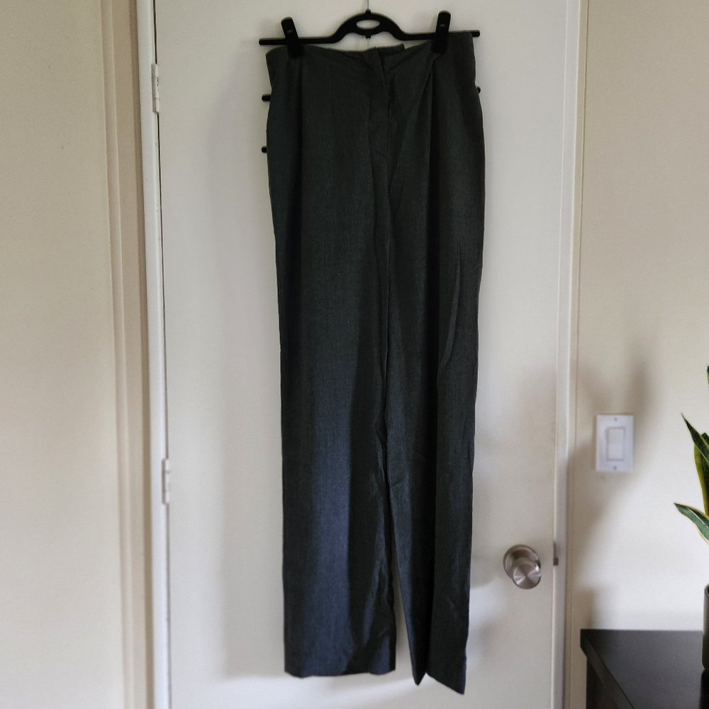 Piazza Sempione gray slacks- "Sophia P374" Wool and Spandex- size IT44 (Wmn's L)